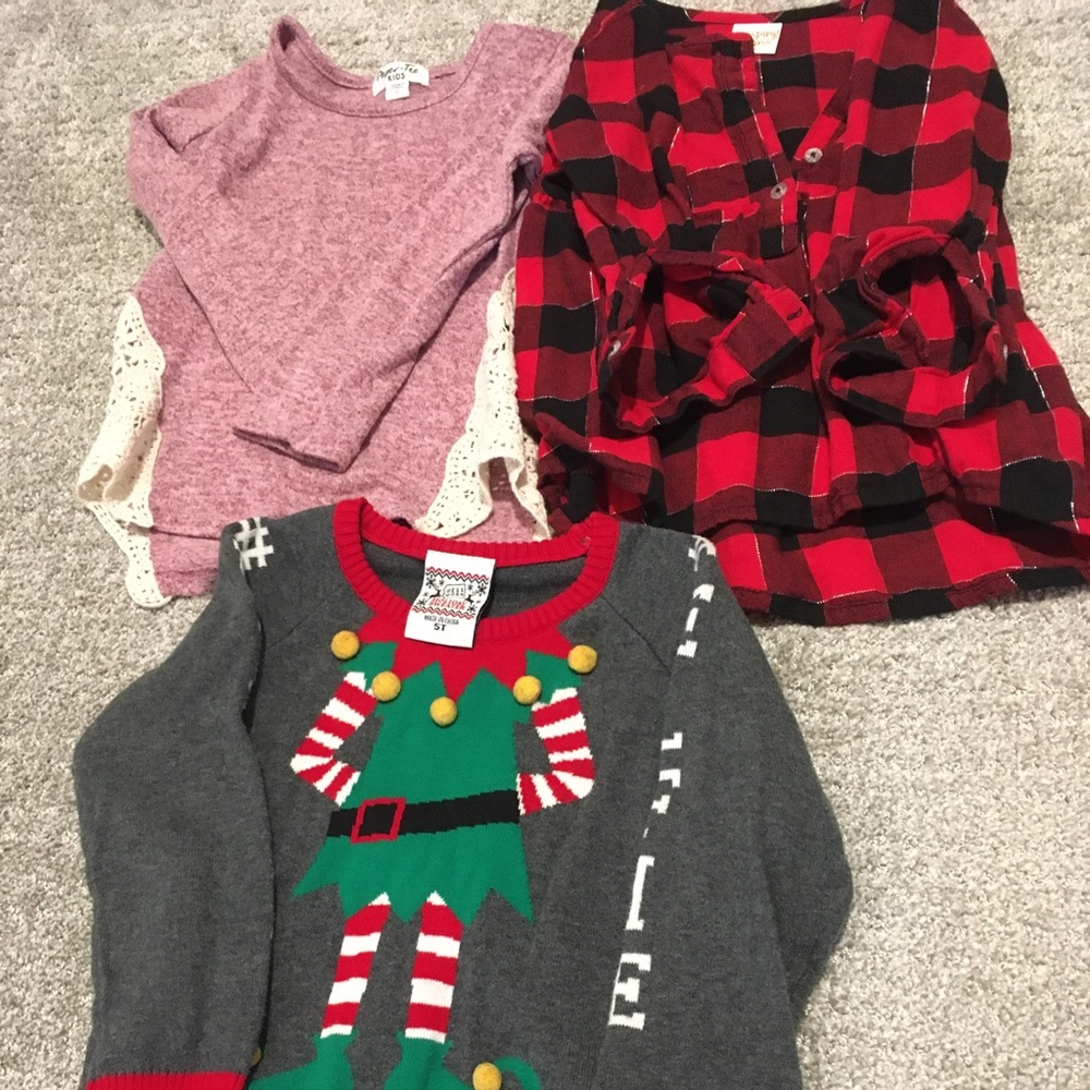 Girls size 5 winter sweater bundle